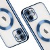 iPhone 12 Kılıf Magsafe Özellikli Metal Lazer Silikon Kapak