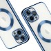 iPhone 12 Pro Kılıf Magsafe Özellikli Metal Lazer Silikon Kapak