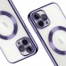 iPhone 12 Pro Max Kılıf Magsafe Özellikli Metal Lazer Silikon Kapak