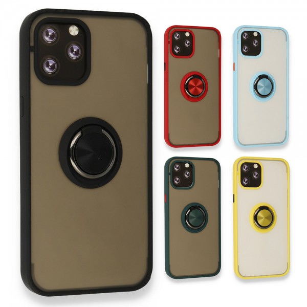 iPhone 12 Pro Max Kılıf Montrea Ring Yüzük Stantlı Kapak…