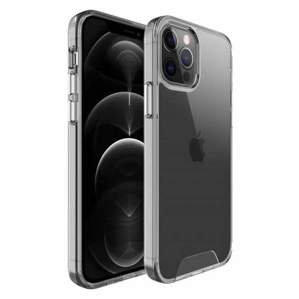 iPhone 12 Pro Max Kılıf Space Seri Lux Silikon Şeffaf Kapak…