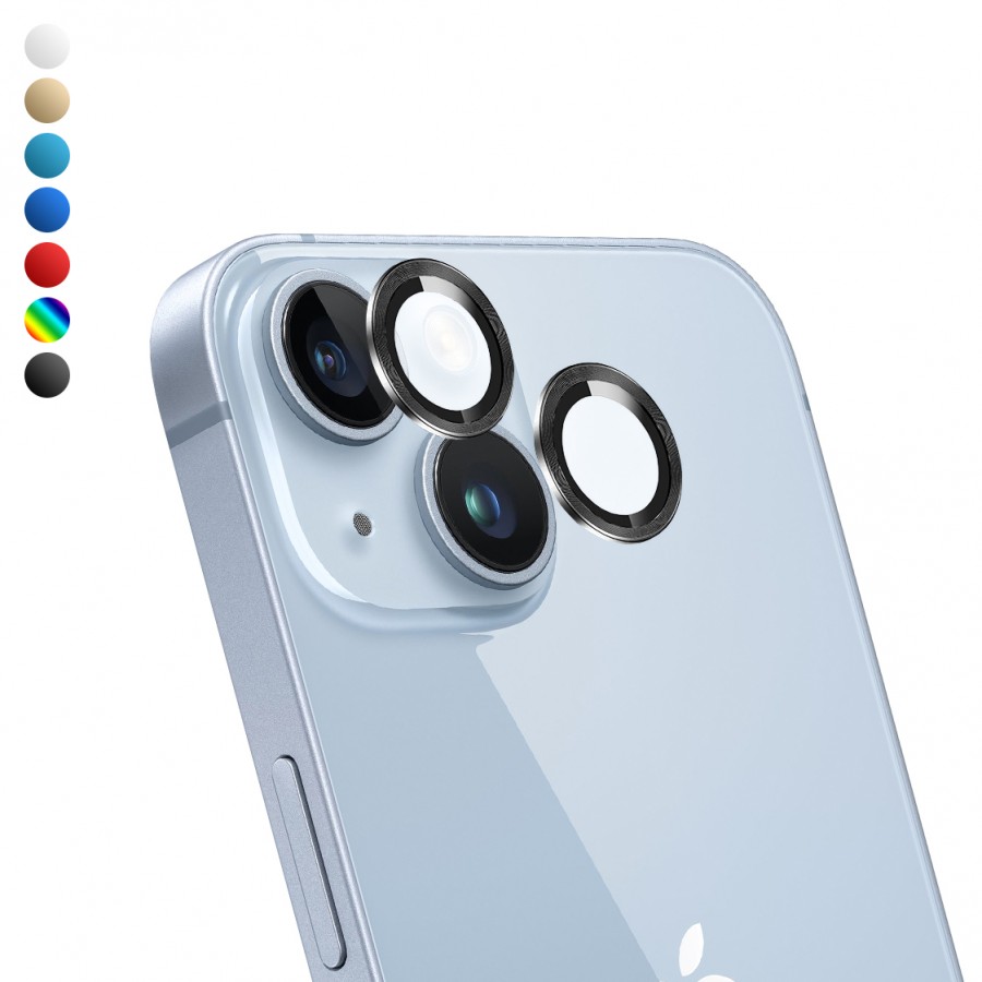 iPhone 13 / 13 Mini Kamera Lens Koruyucu Cam Metal Kenarlı 2li Set