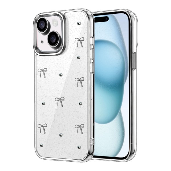 iPhone 13 / iPhone 14 Kılıf Fiyonk Desenli Şeffaf Kapak&hellip;