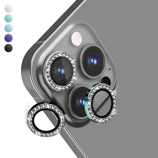 iPhone 13 Pro / 13 Pro Max Taşlı Metal Kamera Lens Koruyucu 3lü Set…