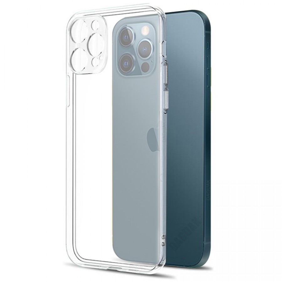 iPhone 13 Pro Max Kılıf FitCase Toz Koruma Tıpalı Şeffaf Arka Kapak