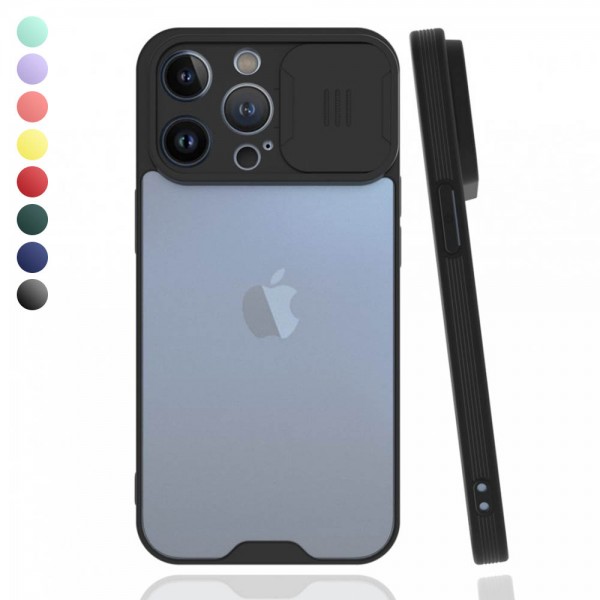 iPhone 13 Pro Max Kılıf Kamera Koruma Kapaklı Platin Matte Silikon …
