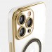iPhone 13 Pro Max Kılıf Magsafe Özellikli Gold Seri Lazer Silikon Kapak