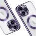 iPhone 13 Pro Max Kılıf Magsafe Özellikli Metal Lazer Silikon Kapak