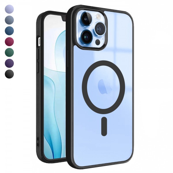 iPhone 13 Pro Max Magsafe Özellikli Renkli Clear Case Kapak…