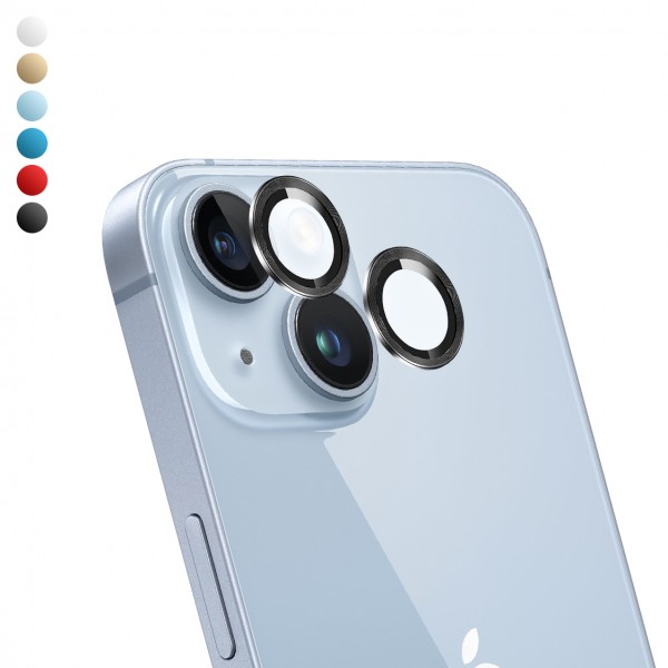 iPhone 14 / 14 Plus Kamera Lens Koruyucu Cam Metal Kenarlı 2li Set…