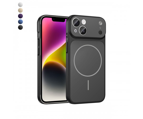 iPhone 14 Kılıf (17 Pro Max Görünümlü) Magsafe Özellikli AG Gla…