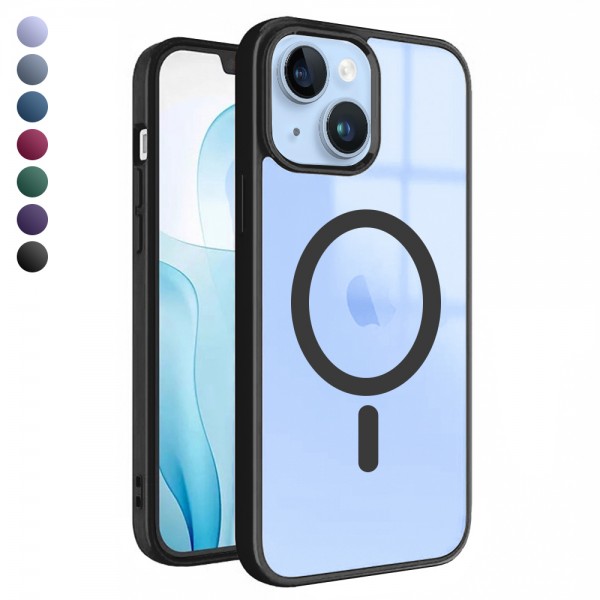 iPhone 14 Plus Magsafe Özellikli Renkli Clear Case Kapak