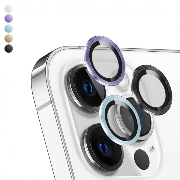 iPhone 14 Pro / 14 Pro Max Kamera Lens Koruyucu Cam Metal Kenarlı 3l…