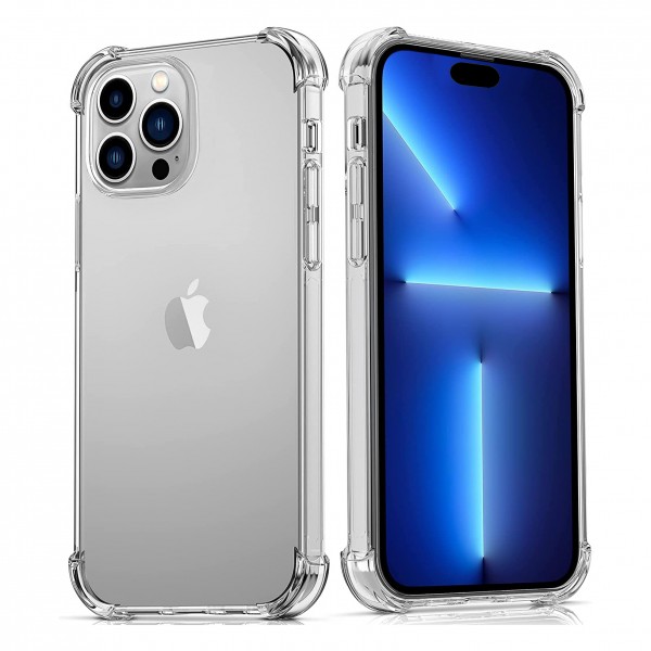 iPhone 14 Pro Max Kılıf Round Seri Köşe Korumalı Şeffaf Silikon …