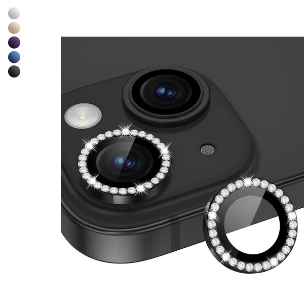 iPhone 15 / 15 Plus Taşlı Metal Kamera Lens Koruyucu Set…