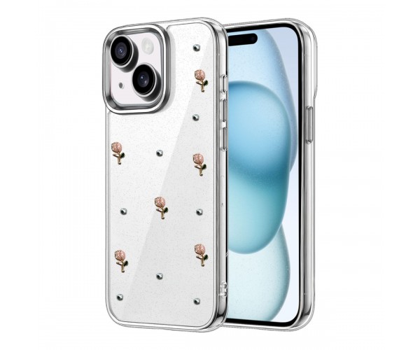 iPhone 15 Kılıf Fiyonk Desenli Şeffaf Kapak&hellip;