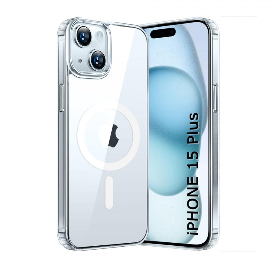 iPhone 15 Plus Kılıf Magsafe Özellikli Şeffaf Silikon Kapak iPhone 15 Plus Kılıf Magsafe Özellikli Şeffaf Silikon Kapak