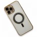 iPhone 15 Pro Max Kılıf Magsafe Özellikli Gold Seri Lazer Silikon Kapak