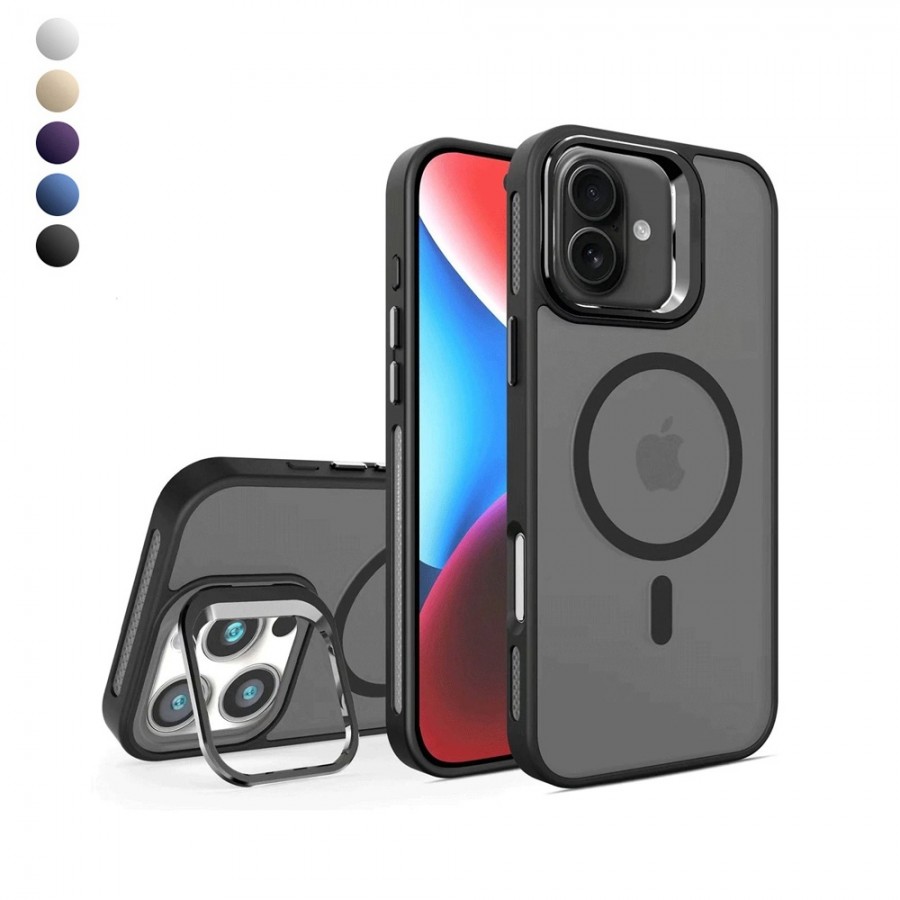 iPhone 16 Kılıf Armor Seri Magsafe Uyumlu Stand Özellikli Kamera Lensli Kapak iPhone 16 Kılıf Armor Seri Magsafe Uyumlu Stand Özellikli Kamera Lensli Kapak