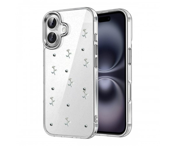 iPhone 16 Kılıf Fiyonk Desenli Şeffaf Kapak&hellip;