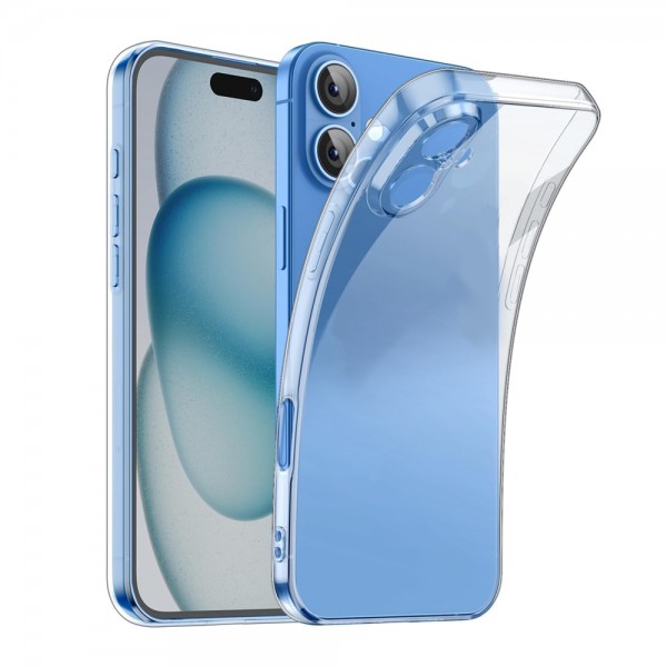 iPhone 16 Plus Kılıf Kamera Korumalı Silikon Şeffaf Arka Kapa…