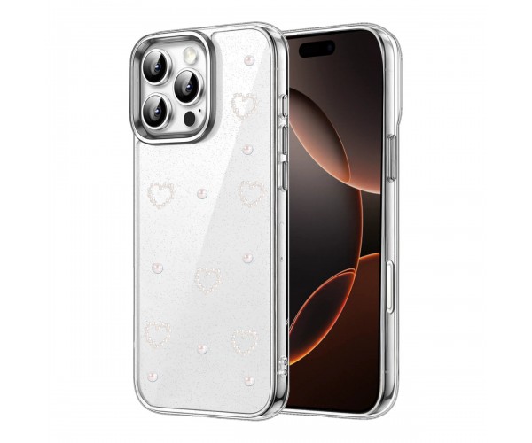 iPhone 16 Pro Kılıf Fiyonk Desenli Şeffaf Kapak&hellip;