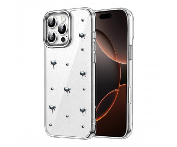 iPhone 16 Pro Max Kılıf Fiyonk Desenli Şeffaf Kapak&hellip;