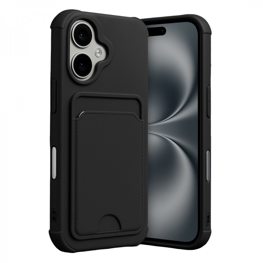 iPhone 17 Cardy Soft Kartlık Cepli Silikon Kapak