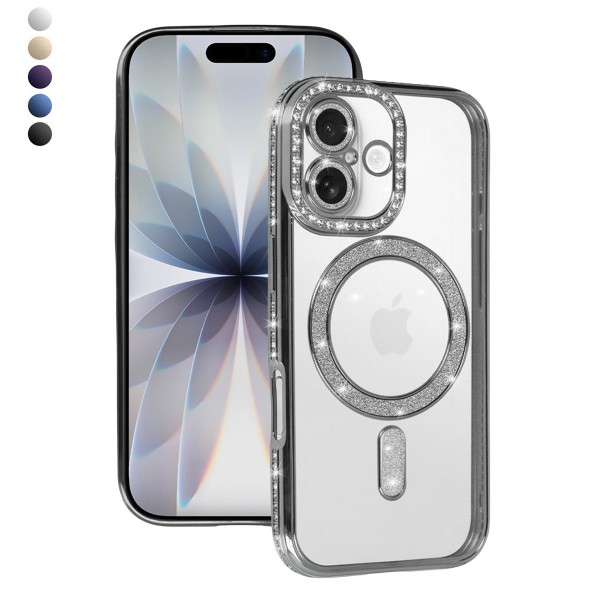 iPhone 17 Kılıf Joke Seri Magsafe Özellikli Taşlı Simli Silikon Kapak… iPhone 17 Kılıf Joke Seri Magsafe Özellikli Taşlı Simli Silikon Kapak…