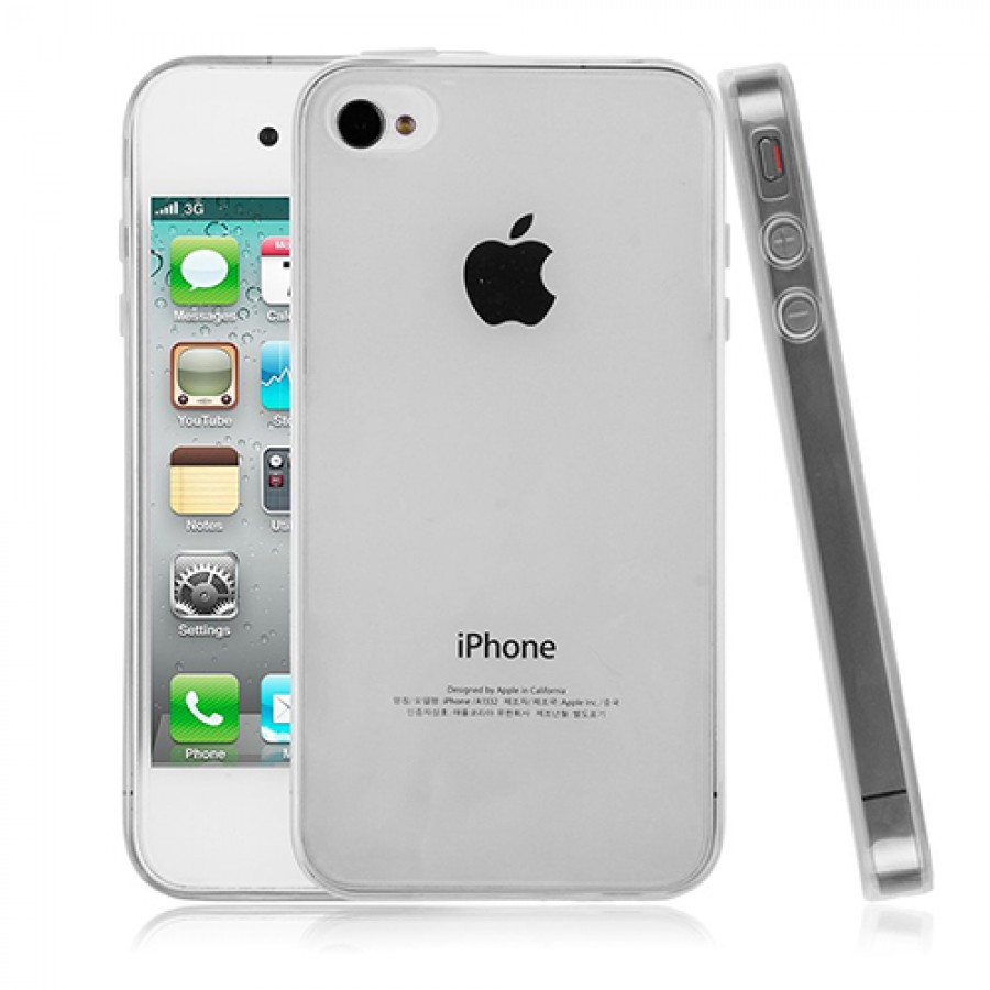 iPhone 4/4s Kılıf Soft Silikon Şeffaf Arka Kapak