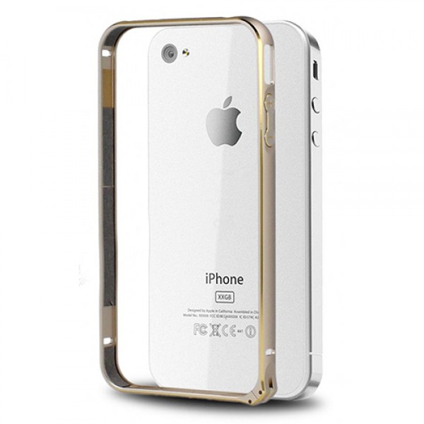 iPhone 4s 0,7mm Metal Bumper Çerçeve Kılıf Gold…