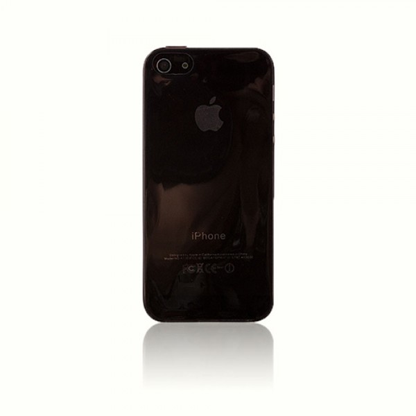 iPhone 5/5s Kılıf Soft Silikon Şeffaf-Siyah Arka Kapak…