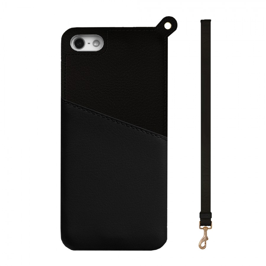 iPhone 5-5s-SE BADI Kartlıklı Arka Kapak Siyah