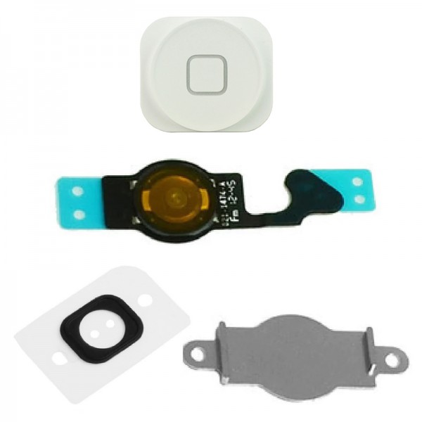 iPhone 5 Home Tuş Orta Tuş Film Flex Buton Set - Beyaz…