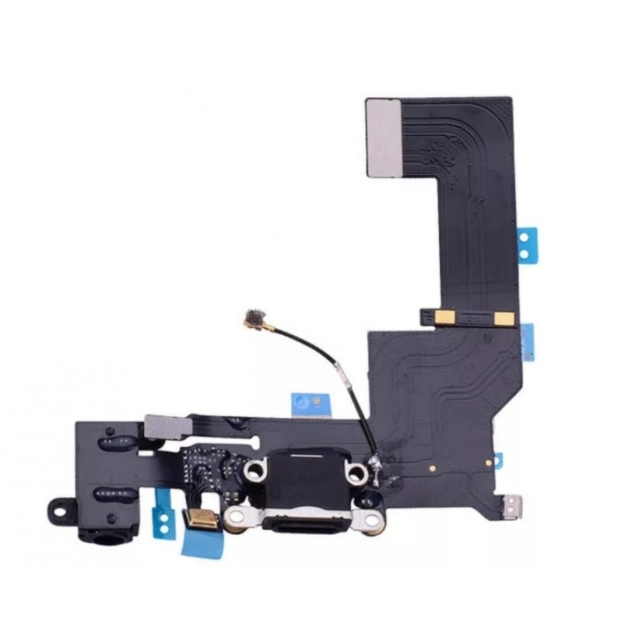 iPhone 5s Şarj Soketi Kulaklık Soketi Mikrofon Filmli Orj - Siyah