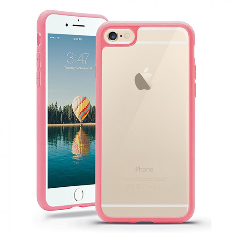 iPhone 6 4,7 inç Çerçeveli Soft Silikon Pembe iPhone 6 4,7 inç Çerçeveli Soft Silikon Pembe