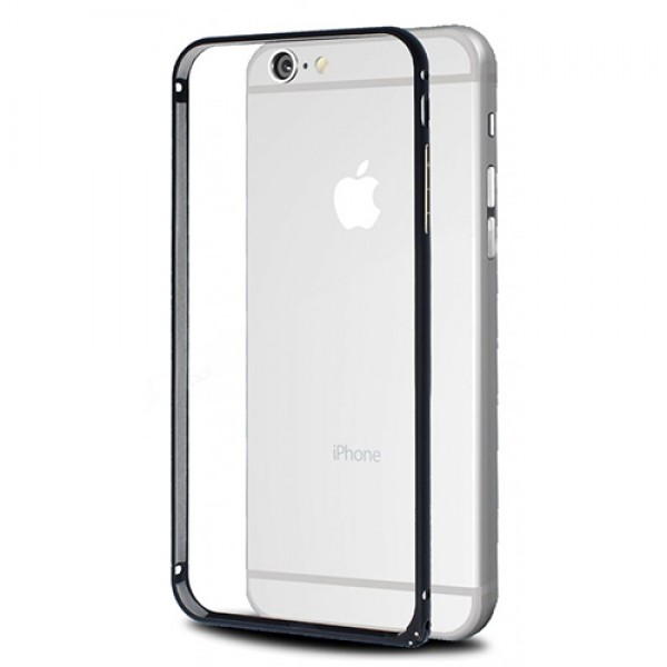 iPhone 6 4,7 inç Metal Bumper Çerçeve Kılıf Siyah…