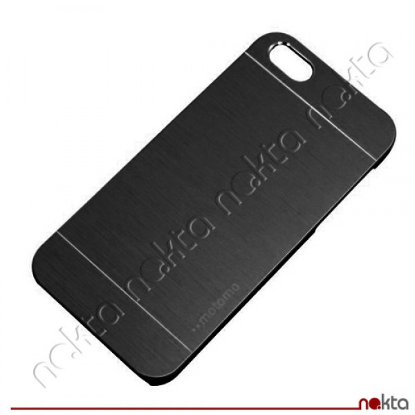 iPhone 6 Metal Arka Kapak Motomo Siyah…