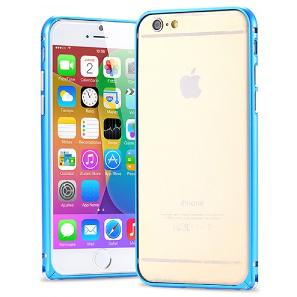 iPhone 6 Plus 5,5 inç Metal Bumper Çerçeve Kılıf Mavi…