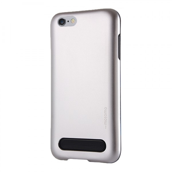 iPhone 6 Plus 5.5 inç New Motomo Metal TPU Arka Kapak Silver…