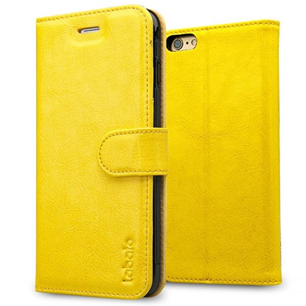 iPhone 6 Plus 5,5 inç Yan Kapaklı TPU Kılıf Sarı…