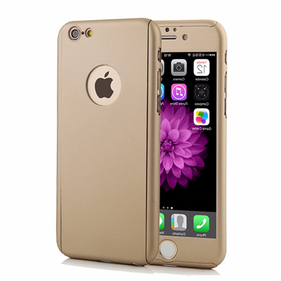 iPhone 7-8 360 Derece Koruma Arka Kapak Gold