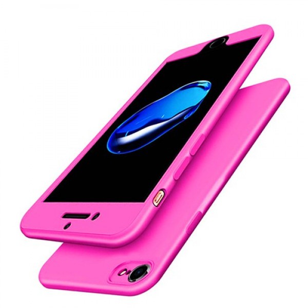 iPhone 7-8 360 Derece Premium Silikon Kılıf Pembe…