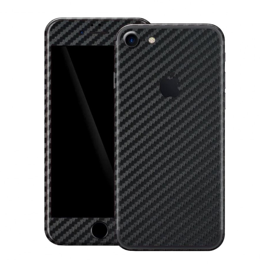 iPhone 7-8  Carbon Fiber 360 Derece Koruma Arka Kapak Siyah