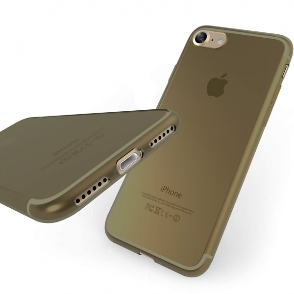 iPhone 7/8 Kılıf Soft Silikon Kılıf Şeffaf-Siyah Arka Kapak…