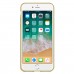 iPhone 7-8 Plus Fırça Desen Silikon Arka Kapak Gold
