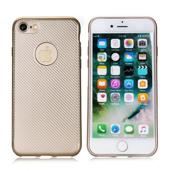 iPhone 7-8 Premium Striped Silikon Arka Kapak Gold&hellip;