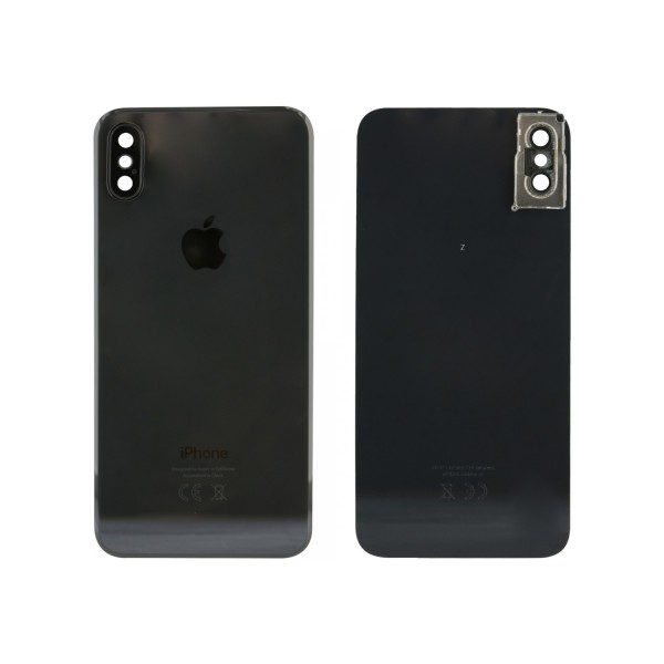 iPhone X Arka Kapak Batarya Pil Kapağı Lensli - Siyah