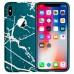 iPhone X/XS Fırça Desen Silikon Arka Kapak Mavi