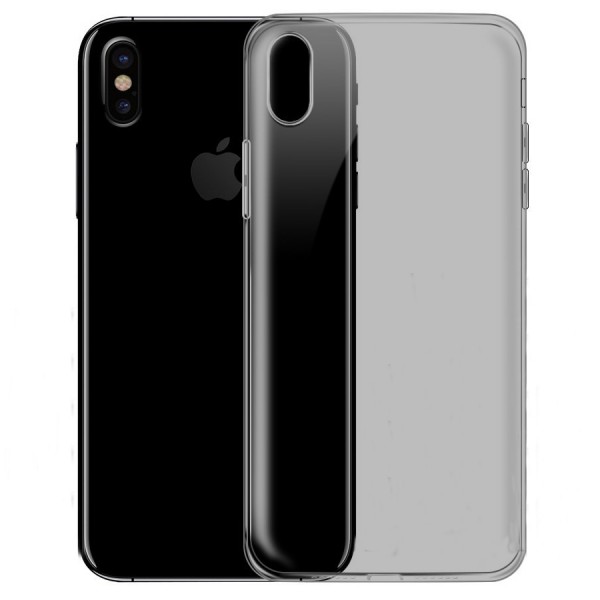 iPhone X/XS Kılıf Soft Silikon Kılıf Şeffaf-Siyah Arka Kapak…